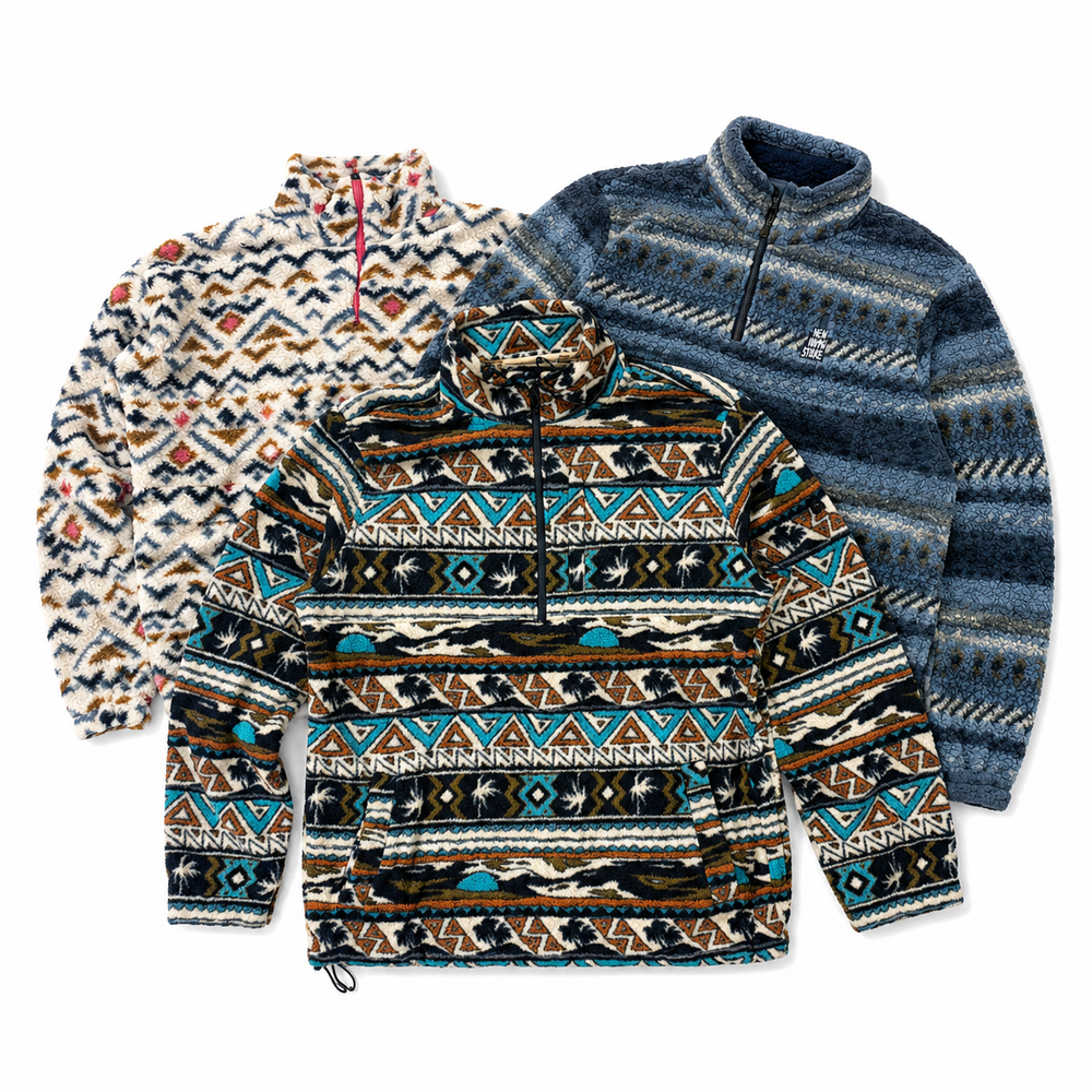 25x Crazy Pattern Fleece Bundle — Grade A/B
