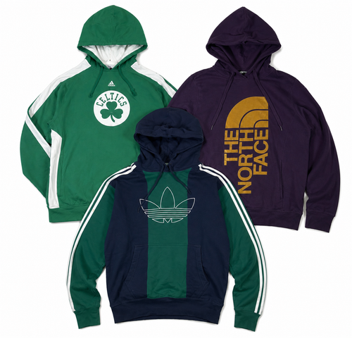10x Mixed Branded Hoodies & Sweatshirts — Grade A/B